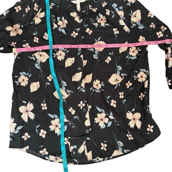 NWOT Rebecca Taylor Black Floral Jacquard Daniella Silk Blouse Size 2 Small - Picture 16 of 16